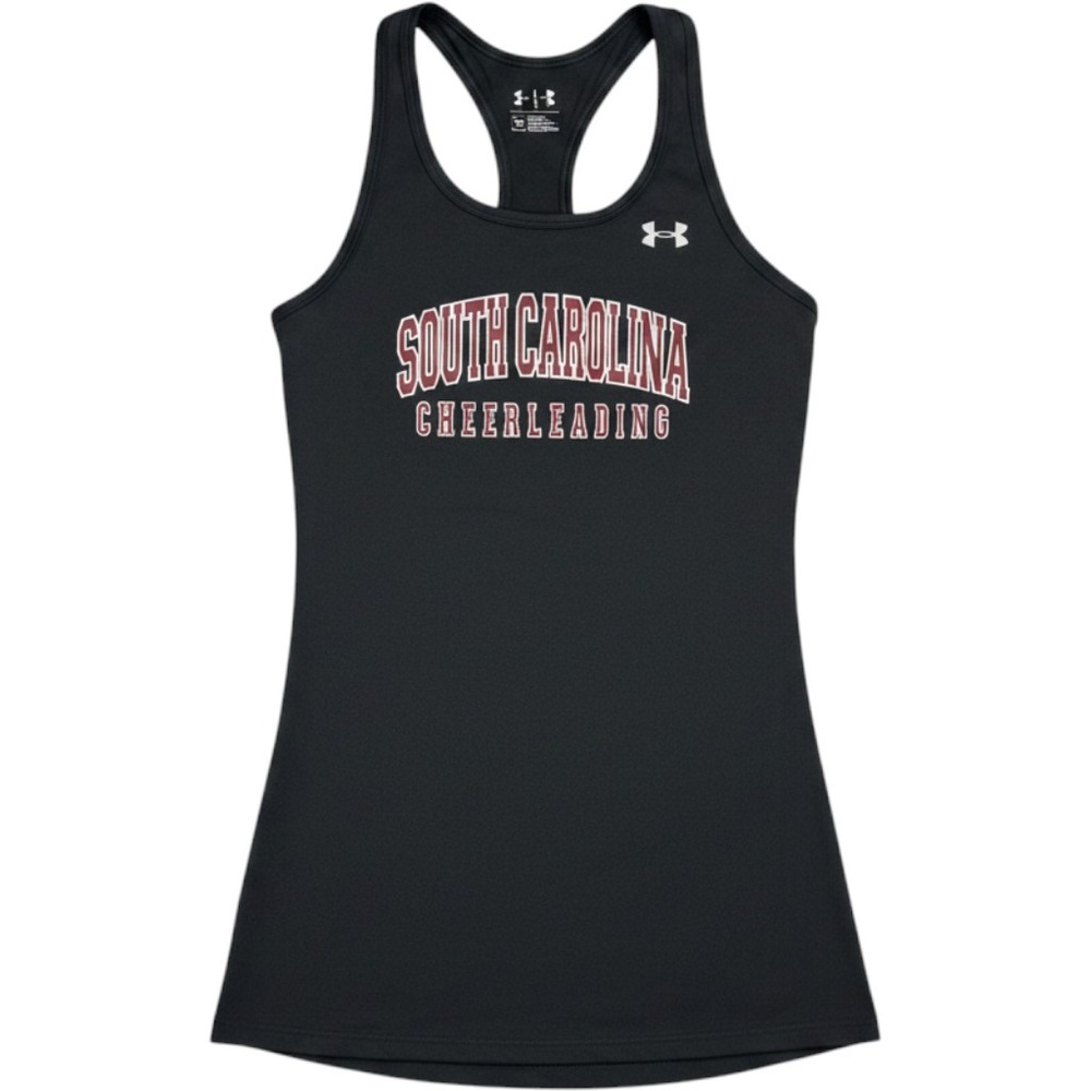 Under Armour South Carolina Cheerleading HeatGear Racerback Tank Top Black MD